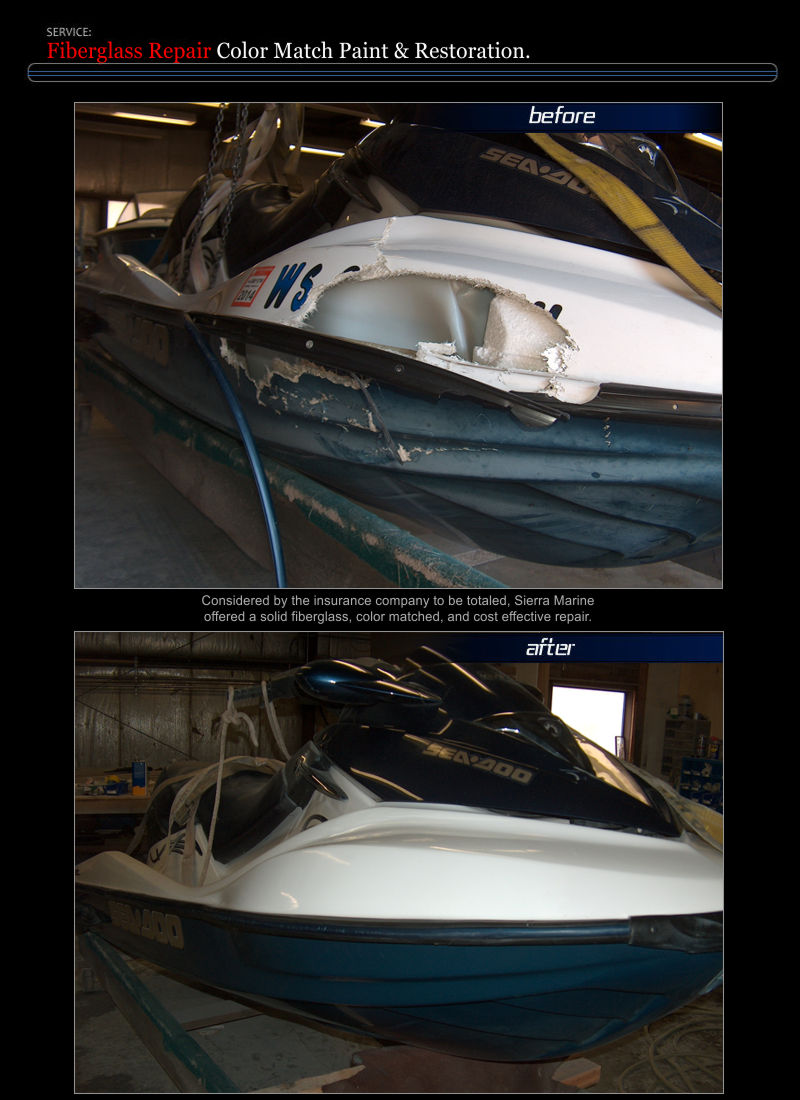 SeaDoo Fiberglass Hull Repair